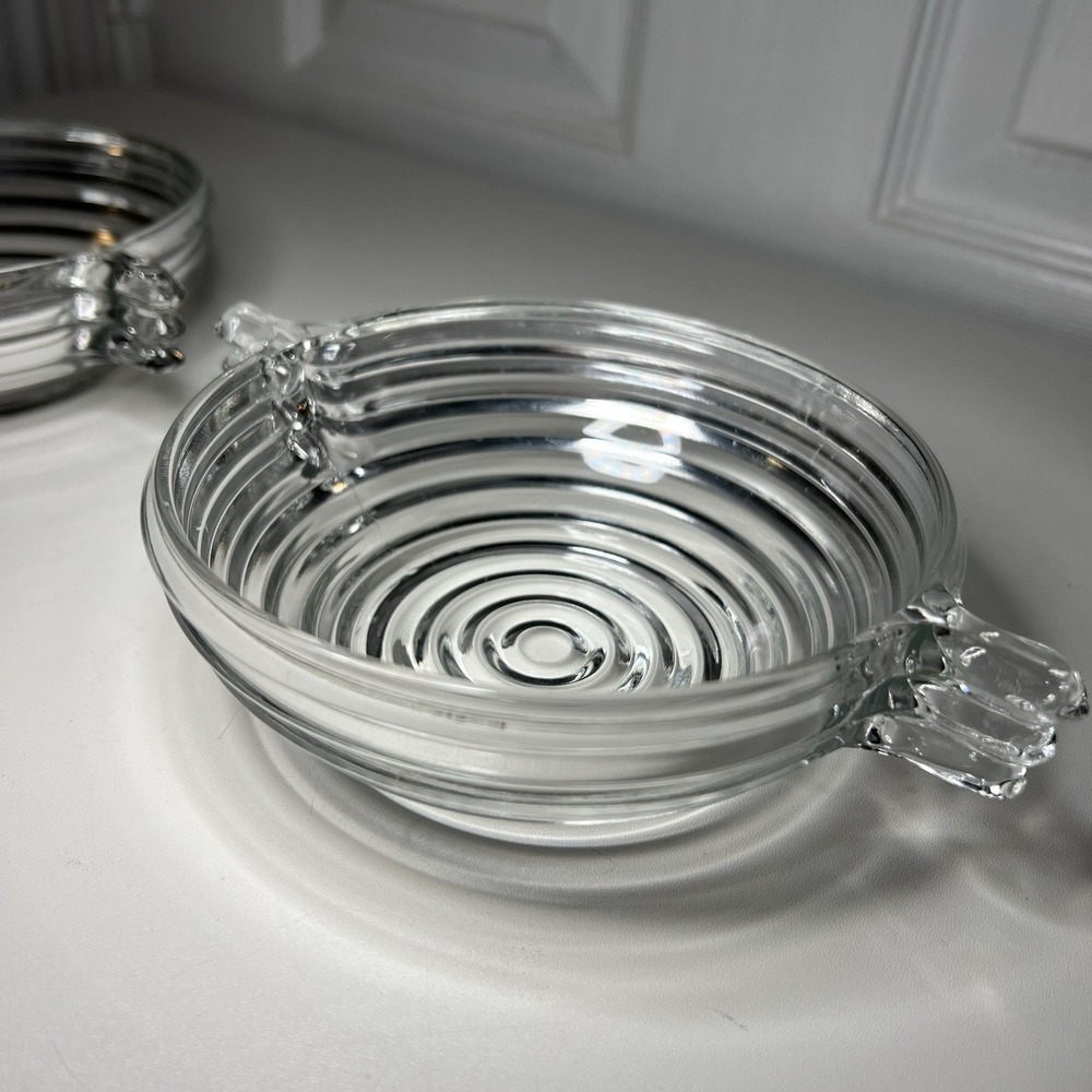 Antique Manhattan Anchor Hocking Bowl 7 5/8 x 3" Handles 1938-1943 Depression - Picture 10 of 12